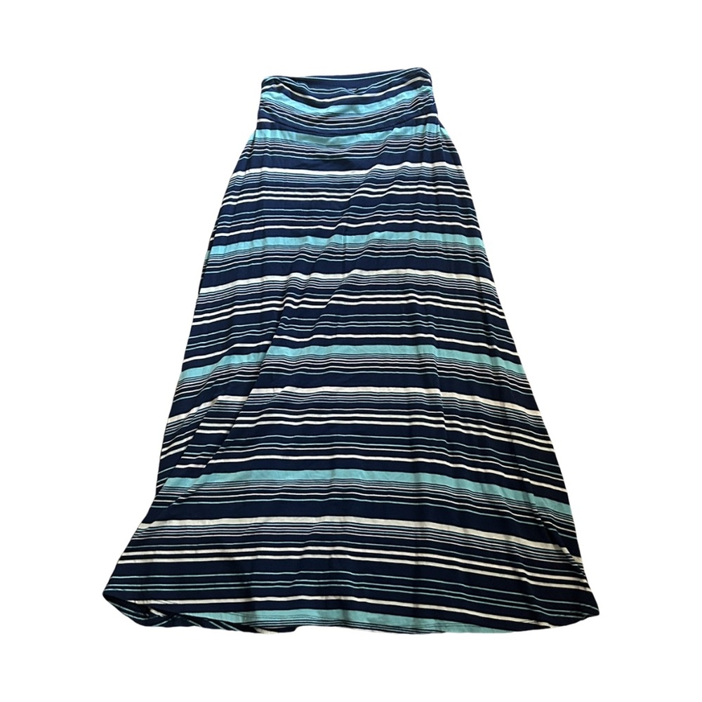 Merona blue striped skirt